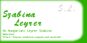 szabina leyrer business card